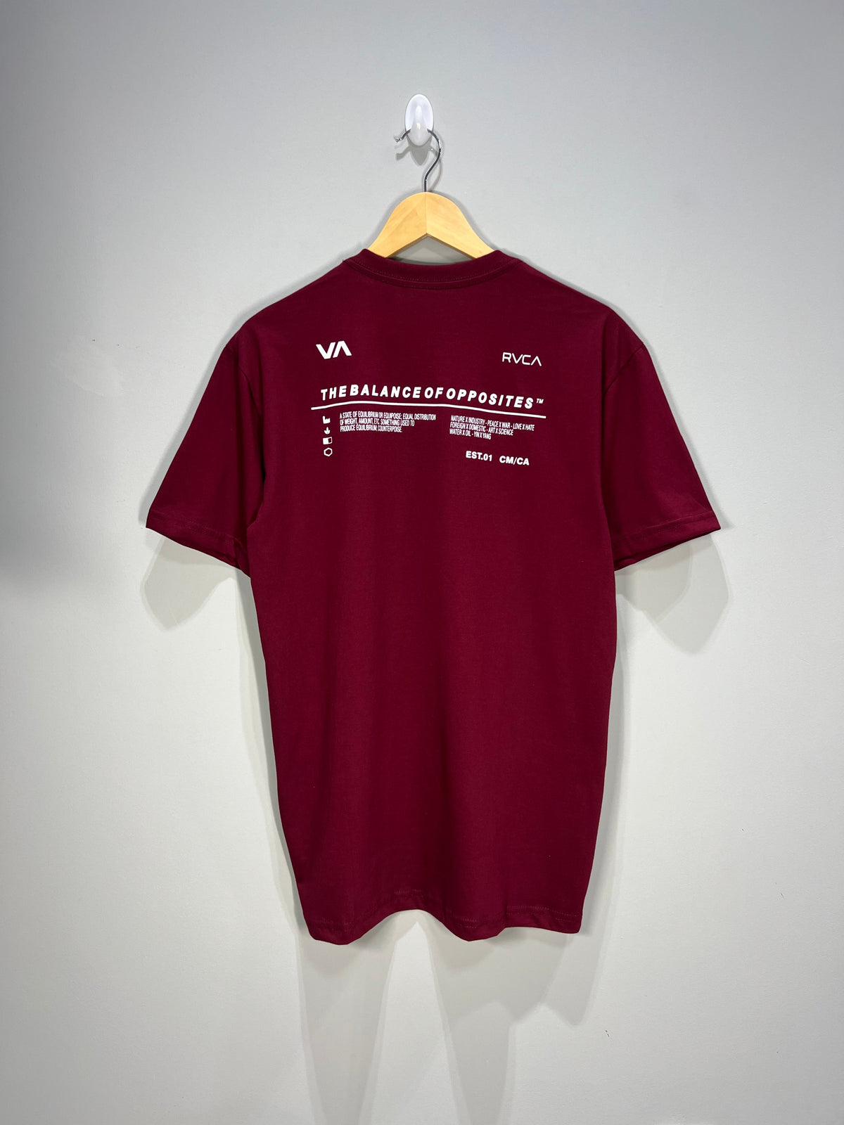 Camiseta RVCA Branding Reflect - Bordô