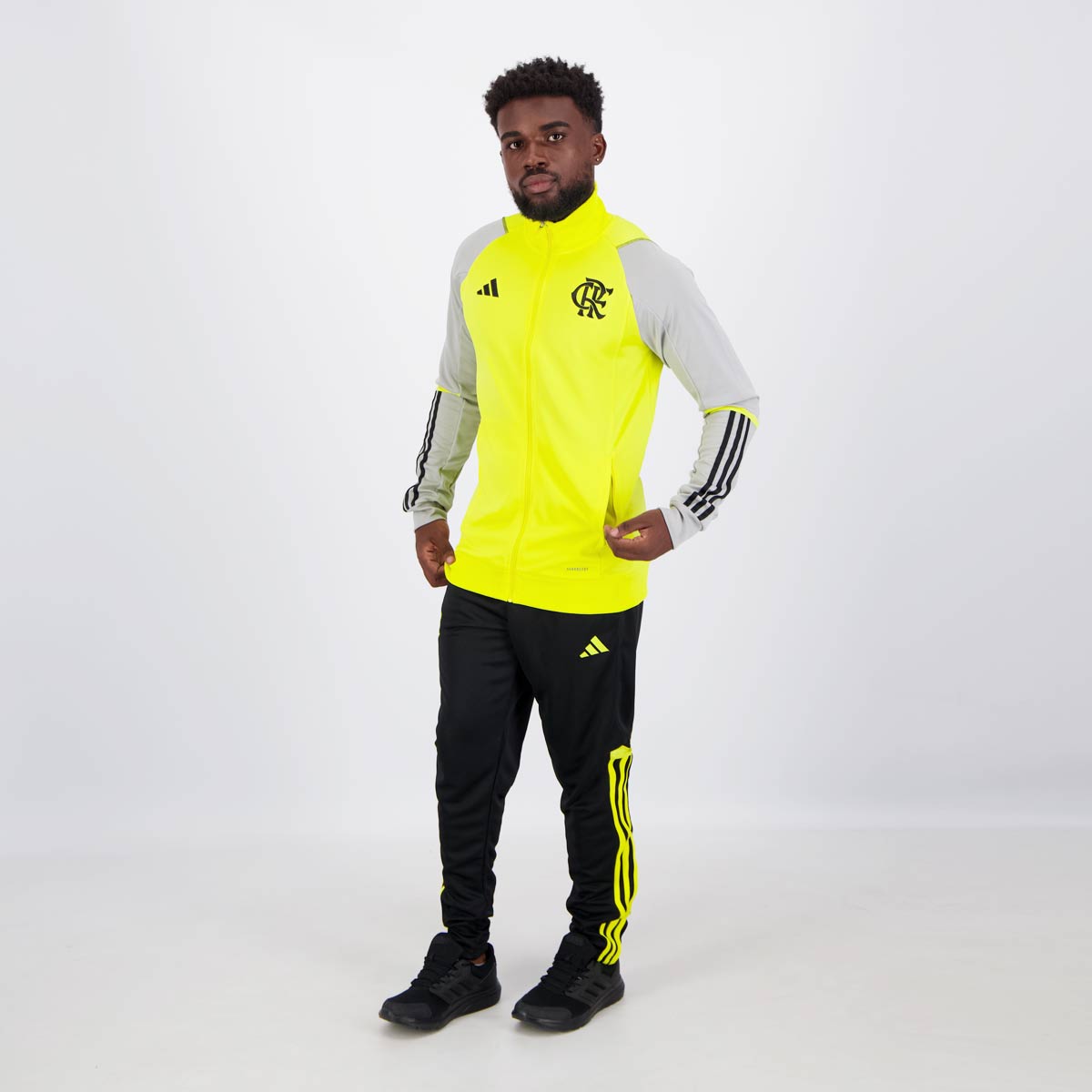 Agasalho Adidas Flamengo 2024 Amarelo e Preto