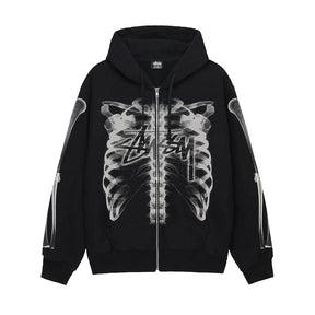 STUSSY FW23 RIB GAGE ZIP HOODIE