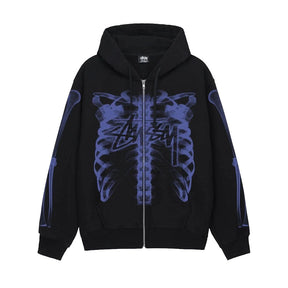 STUSSY FW23 RIB GAGE ZIP HOODIE