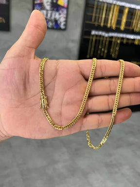 Kit Corrente + Pulseira Grumet Dupla 5mm Marcação 750