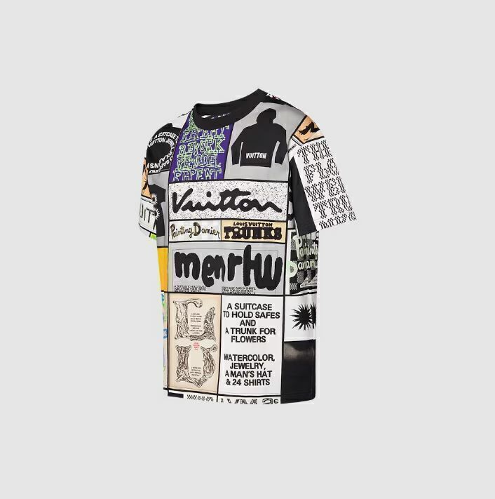 Louis Vuitton Camiseta de algodão estampada